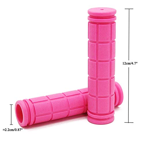 Bike Handlebar Grips with Tassel for Girls Boys and Kids - color: Pink