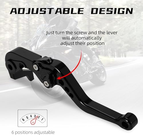 Motorcycle Brake Clutch Levers for R7 22-25-Black