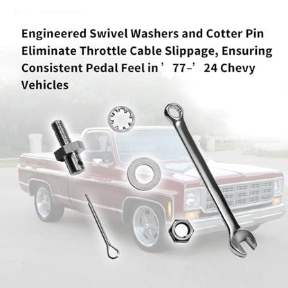 Throttle Cable Adapter Stud Kit Compatible with1977& Later Chevrolets also