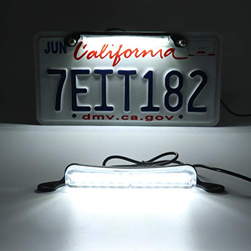LivTee License Plate LED Light, Extremely Bright Assembly for Trailer UTV ATV Truck RV Boat, Xenon White(6000K) - color: Xenon White