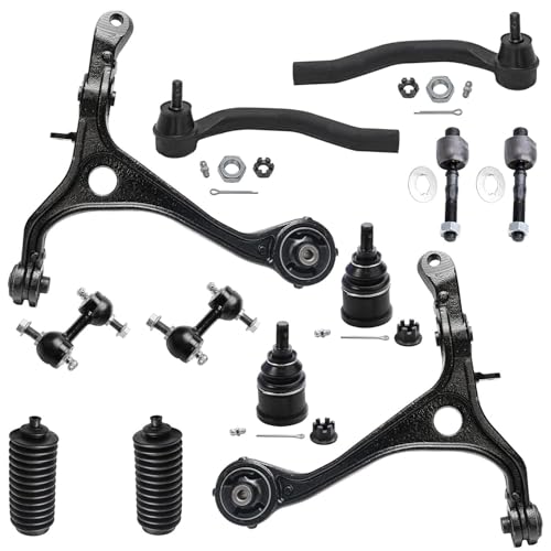 Detroit Axle - Front 12pc End Suspension Kit for Acura 2004-2008 TSX - size: 12CS34566/12PC