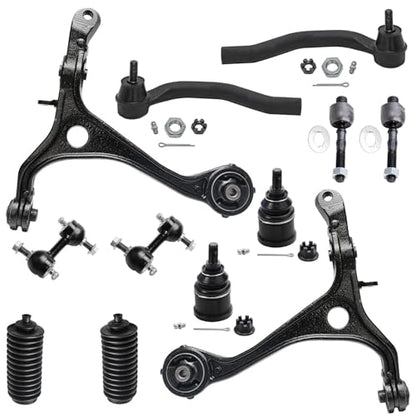 Detroit Axle - Front 12pc End Suspension Kit for Acura 2004-2008 TSX - size: 12CS34566/12PC