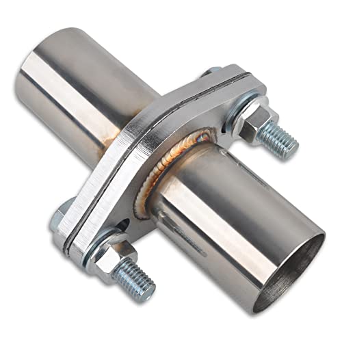 Exhaust Flange Bolts Quick Fix Repair Pipe Kit w/Gasket & Hardware, 1.75'' Inch ID 2 Bolts T304 Stainless Steel Universal Flange Replacement Kit - size: 1.75"ID-2 Bolts