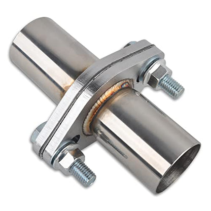 Exhaust Flange Bolts Quick Fix Repair Pipe Kit w/Gasket & Hardware, 1.75'' Inch ID 2 Bolts T304 Stainless Steel Universal Flange Replacement Kit - size: 1.75"ID-2 Bolts
