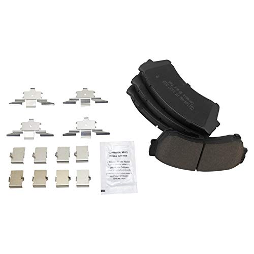 TRQ Front and Rear Ceramic Brake Pad and Rotor Set - style: BKA11182