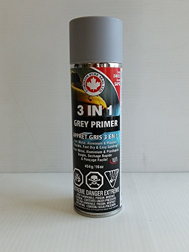 3 in 1 Spray Grey Primer Automotive car Paint Supplies Restoration auto Paint 16 oz. Spray can