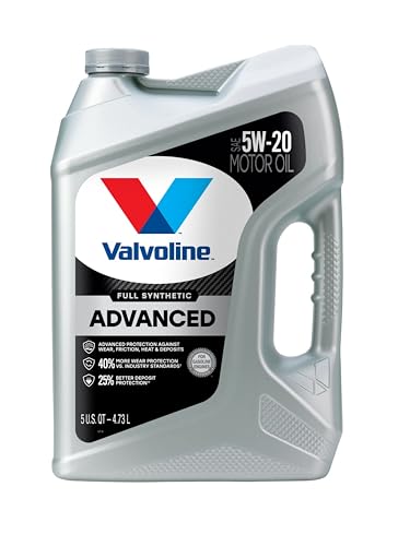 Valvoline Advanced Full Synthetic SAE 5W-20 Motor Oil 5 QT, Case of 3 - size: 5 QT, Pack of 3, style: Advanced Protection