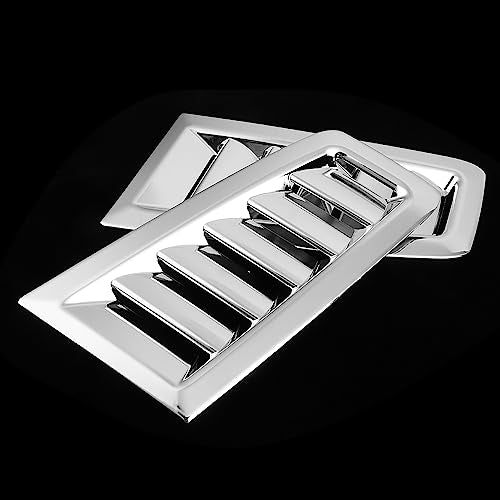 Universal Car Hood Vent Scoop Kit, Cold Air Intake Louvers for Auto Cooling, Fit for RS MK2 Bonnet Cover (Electroplating) - color: Electroplating