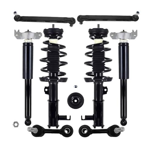 PM Auto Set of 8 Front Sway Bar Link-Quick Complete Strut-Coil Spring Assembly-Rear Sway Bar Link-Complete Shock Absorber Kit For 2014-2018 Chevrolet Impala V6 3.6L