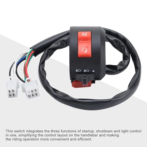 GOOFIT 5+4 Pin 9 Wire 3 Function Left Starter Kill Light Switch Assembly Replacement for 50cc 70cc 90cc 110 cc 125cc 150cc ATVs Quad Motorcycles Bike Scooter ATV Snowmobiles.