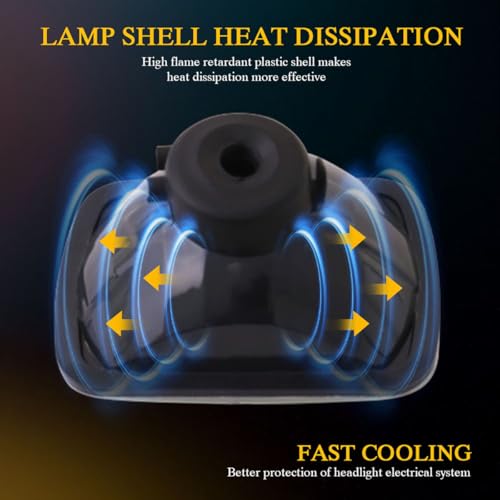 H6054 5x7 7x6 Led Headlights for Off-road, 6000K White High Brightness Headlamp, DOT Approved High Low Sealed Beam, 9003/H4 Light Bulbs with H6054 Glass LED Headlight Housing