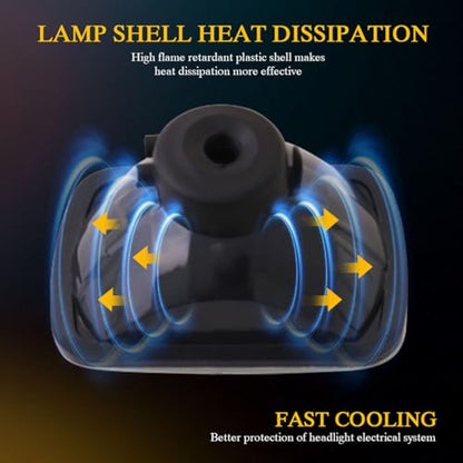 H6054 5x7 7x6 Led Headlights for Off-road, 6000K White High Brightness Headlamp, DOT Approved High Low Sealed Beam, 9003/H4 Light Bulbs with H6054 Glass LED Headlight Housing