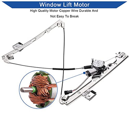 Obaee 741-644 Front Left Driver Side Power Window Regulator & Motor Assembly Compatible with Chevrolet/Chevy Silverado Tahoe Suburban/GMC Yukon XL Sierra Escalade Pickup Truck SUV 2000-2006 - size: Front Left Driver Side