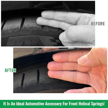 4 PCS Rubber Coil Spring Spacer, Car Lift Blocks for Enhancing 1" to 1.5" Coil Spring, Heavy Duty Rubber Automotive Front Coils Springs Booster Kit, Car Accessories