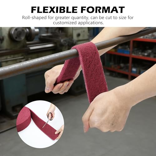 Maroon Scuff Pad Roll 3" x 30 ft - General Purpose Surface Prep for Auto Body, Woodworking & Paint - color: Maroon, style: 3 Inches * 30 Feet