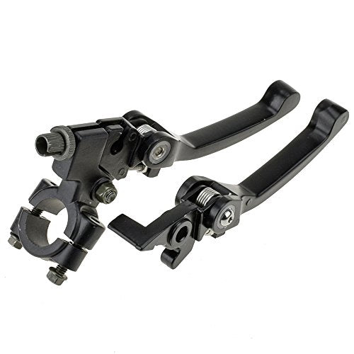 HIAORS Black Chrome Clutch Brake Lever for 22mm 7/8 inch Handlebar 110cc 125cc 140cc TTR 125cc SSR Xmotos Apollo 125 Pit Dirt Bike Motorcycle - color: Black