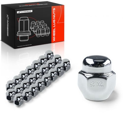 A-Premium Front & Rear M12-1.25 Wheel Lug Nuts, Set of 24 - size: 24 PCS