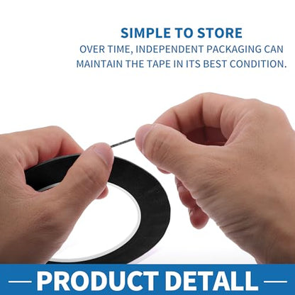 Painters Tape Easy Removal Fine Width 1.5mm Tape 0.06 Inches x 52.5 Yards Black - color: Black, size: 0.06 Inches x 52.5 Yards