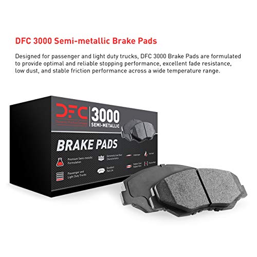 DFC Front 3000 Semi-Metallic Brake Pads| Fits 2003-2017 Honda Accord - style: 3000 Semi-Metallic Pads