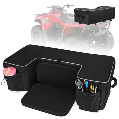 Benlari ATV Storage Bag 61L Waterproof 4 Wheeler Cargo Bag Widened Thickened Removable Cushion ATV Rear Seat Gear Bag for Passenger Compatible with Polaris Sportsman Scrambler FourTrax Outlander