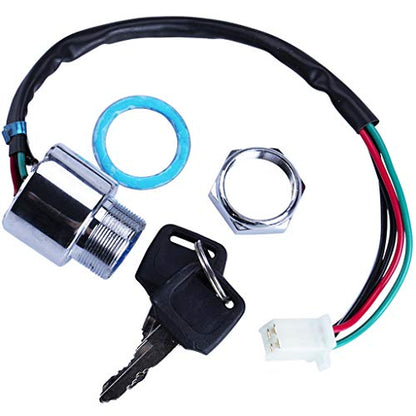 4 Wire Pin Key Ignition Switch for Go Kart ATV Quad Dirt Bike Scooter Motorcycle