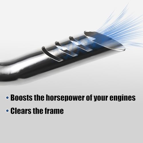Mini Bike Exhaust Header Kit,Fit Predator 196cc212cc224ccGX160 Clone - size: silver