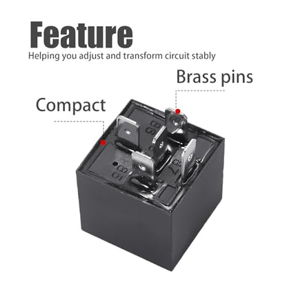 Hoypeyfiy 4PCS Power Trim and Tilt Relay 5 Pin 40A 12V Waterproof Car Relays 584416 586224 18-570 Replacement for Johnson Evinrude Outboard Marine Corp OMC；