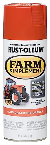 Rust-Oleum Farm & Implement Allis Chalmers Orange Spray Paint - color: Allis Chalmers Orange, size: 12 Ounce (Pack of 1)