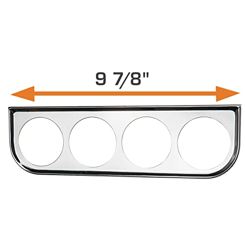 GlowShift Universal Chrome Quad Gauge Mounting Bracket Pod Holder