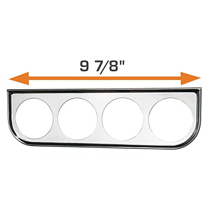 GlowShift Universal Chrome Quad Gauge Mounting Bracket Pod Holder