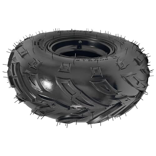 4 Pack 145x70-6 145/70-6 Tubeless Tires and Rims 6" ATV Go Kart Quad Wheels 3 Stud 78mm for 50cc 70cc 90cc 110cc 125cc TaoTao Coolster Kazuma Dune Buggy Mini Bike