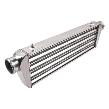 maXpeedingrods Universal Front Mount Intercooler 27" X 7" x 2.5" Tube & Fin 2.5" Inlet & Outlet Aluminum, Silver