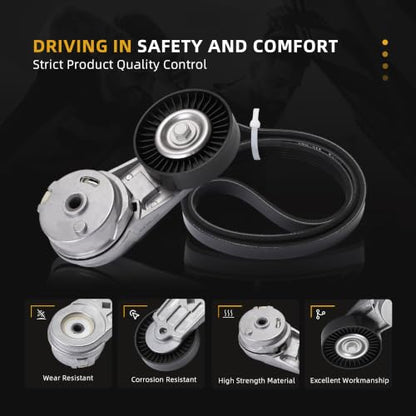 Serpentine Belt with Tensioner Kit #38177 419-015 49281 89316 - size: 2002-2010 for Cobalt/Sunfire