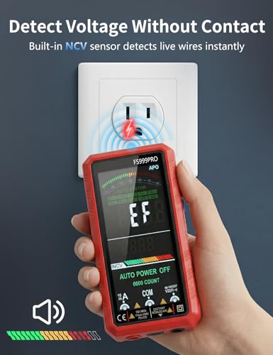 Digital Multimeter, Auto-Ranging Smart Electrical Tester, 6000 Counts TRMS, USB-C Rechargeable, Easy-to-Read Color Display, NCV Detection for Home, Automotive & DIY Use