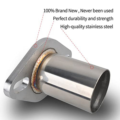 Exhaust Flange Bolts Quick Fix Repair Pipe Kit w/Gasket & Hardware, 1.75'' Inch ID 2 Bolts T304 Stainless Steel Universal Flange Replacement Kit - size: 1.75"ID-2 Bolts