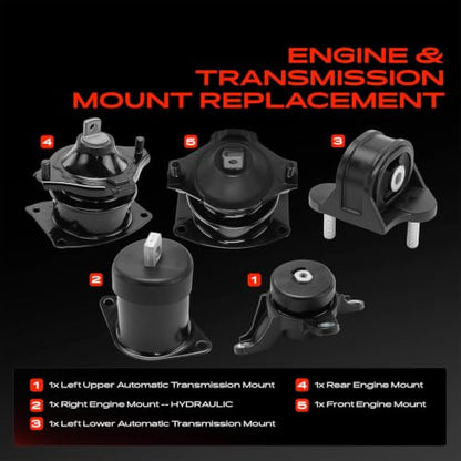 A-Premium Engine Motor Mount and Transmission Mount Kit, Set of 5
