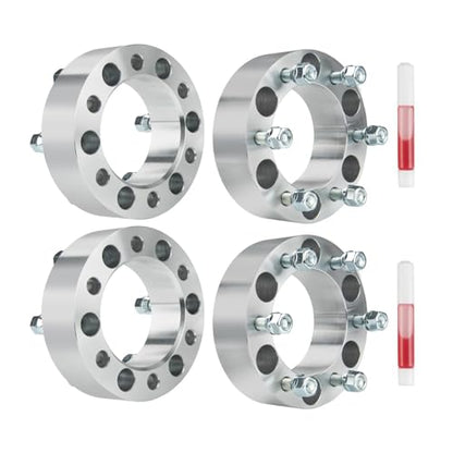 KAX 6x5.5 Lug-Centric Wheel Spacers 2 inch for Nissan Titan - color: Silver, size: 6x5.5 -108mm -M12x1.25 -2" thick -4pcs