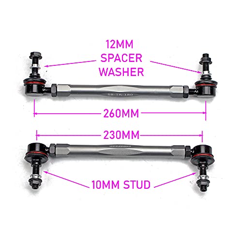 Godspeed(SB-TR-180-12) Univrsal Front Sway Bar Adjustable Links 230mm-280mm / 10mm Bolt