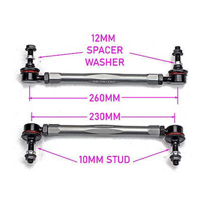 Godspeed(SB-TR-180-12) Univrsal Front Sway Bar Adjustable Links 230mm-280mm / 10mm Bolt