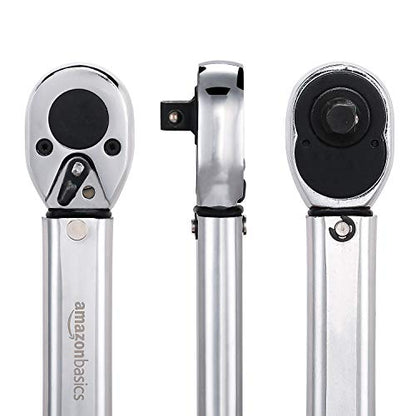Amazon Basics 3/8-inch Drive Click Torque Wrench Ratchet, 15-80 ft.-lb, 20.4-108.5 Nm - size: 3/8-Inch, style: 15-80 ft.-lb