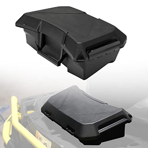 HAKA TOUGH Storage Cargo Box for Can-Am Outlander 450 500 570 800 1000 with 2 GAL (7.5L) Front Rear Waterproof Tool Bed ATV Bin Accessories, Replace OEM # 708200408, Black