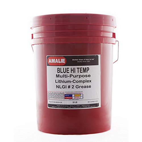 AMALIE Blue HI-Temp NLGI Grease # 2 (160-68324-28) 35 LB Pail | Made in USA - size: 35 Pound Pail