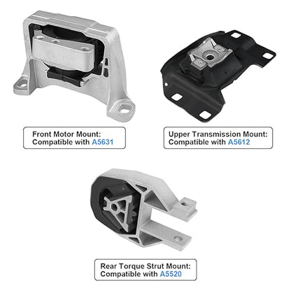 Engine Mount Transmission Motor Kit Replacement for Ford Escape L4 2.0L - size: 3PCS-Compatible with 13-16 Ford Escape 2.0L 2.5L