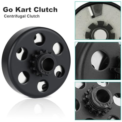 Go Kart Clutch 3/4 Bore 12T with #35 Chain, for Predator 212 Centrifugal Clutch Compatible with Honda GX160, GX200, GX140, GX120, GC160, GC190, Harbor Freight, Briggs and Stratton Tecumseh - size: 3/4" Bore 12T with Chain