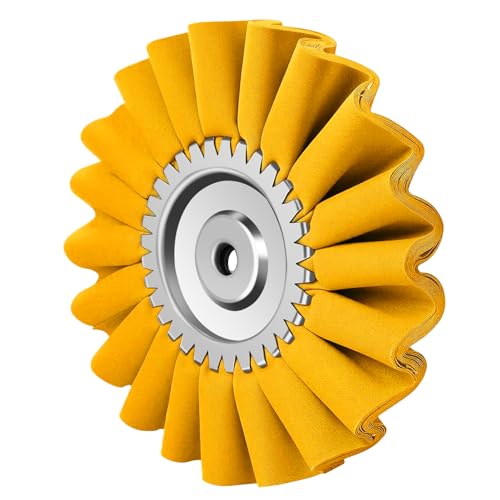 10" S-Shape Airway Buffing Wheel with One-Piece Hub（Medium） - color: Medium Polishing