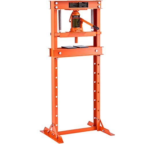 VEVOR Hydraulic 12 Ton H-Frame Garage Floor Adjustable Shop Press