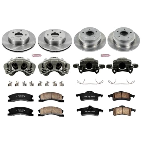PowerStop Replacement Brake Pad Rotor Caliper Kit Front & Rear KCOE2150