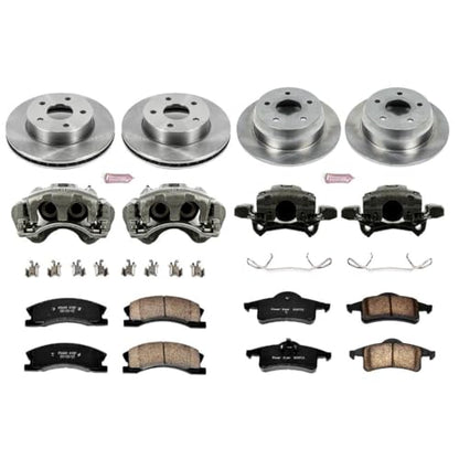 PowerStop Replacement Brake Pad Rotor Caliper Kit Front & Rear KCOE2150