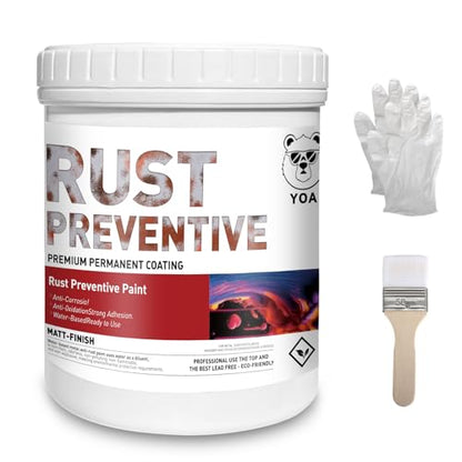 YOA Metal Paint, Water-Based Rust-Proof Paint, 16 fl oz, Metal Primer and Protective Coating, Rust-Proof Coating, Permanently Prevents Rusts (Matte Red) - color: Red, size: 16 Fl Oz (Pack of 1)