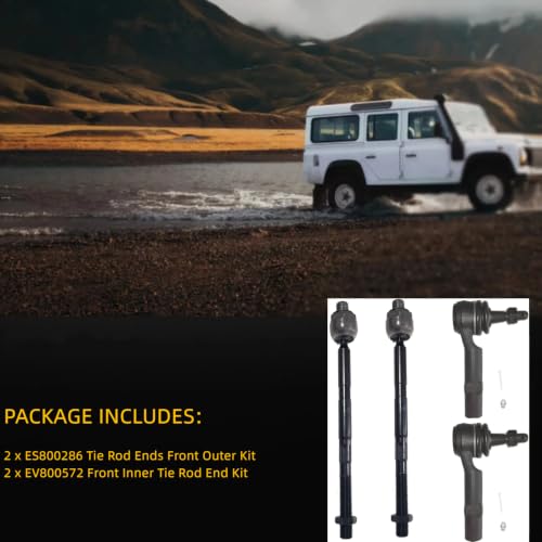 Tie Rod End Kit for Buick Enclave 2008-2017, for Chevy Traverse 2009-2017 - size: EV800572 ES800286